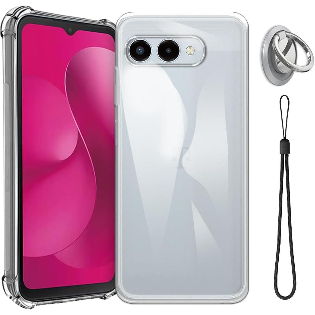 Ốp Lưng Cho T-Mobile REVVL 8, Ốp Điện Thoại Bảo Vệ Cho T-Mobile REVVL 8 Có Dây Đeo Cổ Tay & Carabine