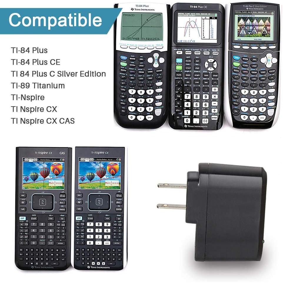 Bộ sạc nguồn FouceClaus cho Texas Instruments TI-84 Plus CE / TI-84 Plus / TI-Nspire CX / CX CAS / T