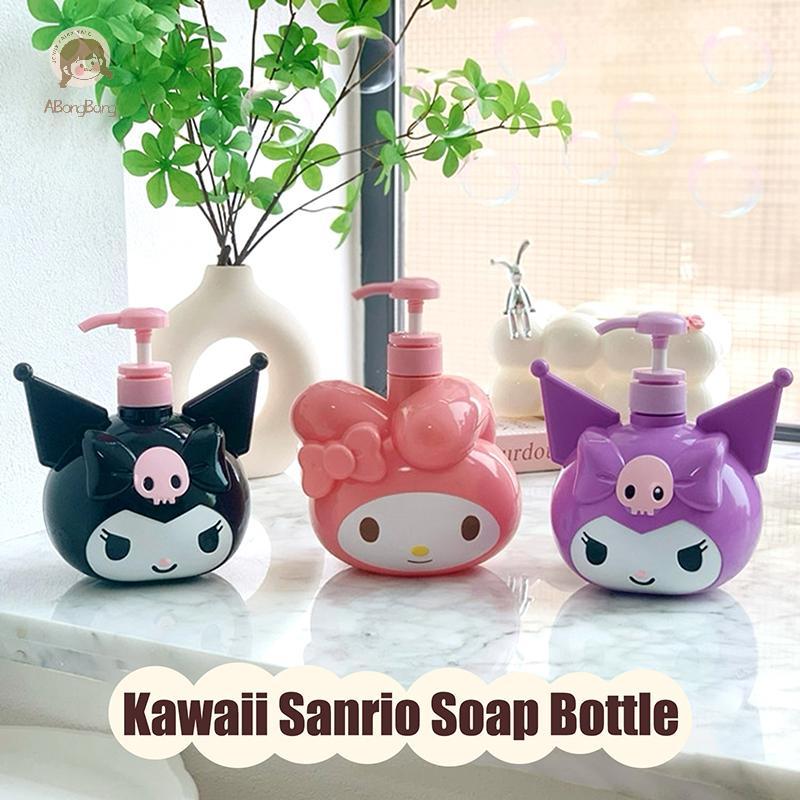 ABongBang 900ml Sanrio Kuromi Chai Xà Phòng Kawaii My Melody Dầu Gội Tắm Sữa Sub-Bottle Lotion Press