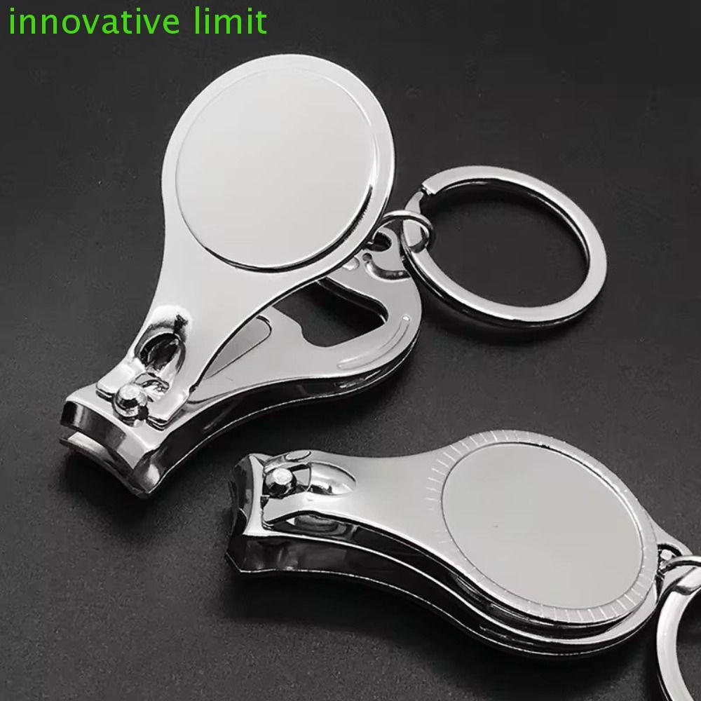 Móc khóa kẹp móng tay DYRUIZA, Dụng cụ mở nắp chai móng chân 3 trong 1 Kering, Thiết kế có thể gập l