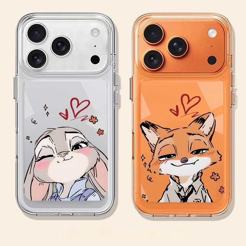 ốp lưng iphone Vỏ không gian trái tim cặp đôi Nick và Judy Cho Iphone 17 xs xr 11 12 promax 13 14 15 16 Pro Max Plus