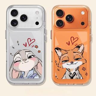 ốp lưng iphone Vỏ không gian trái tim cặp đôi Nick và Judy Cho Iphone 17 xs xr 11 12 promax 13 14 15 16 Pro Max Plus