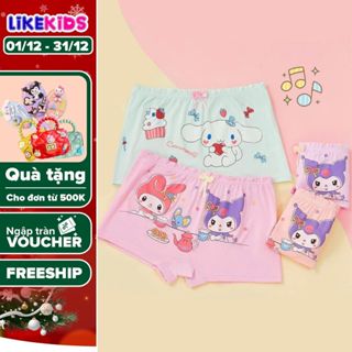  Combo 5 quần chip cho bé gái từ 10kg -40 kg chất thun cotton co giãn thấm hút thoáng mát họa tiết cute - LikeKids 