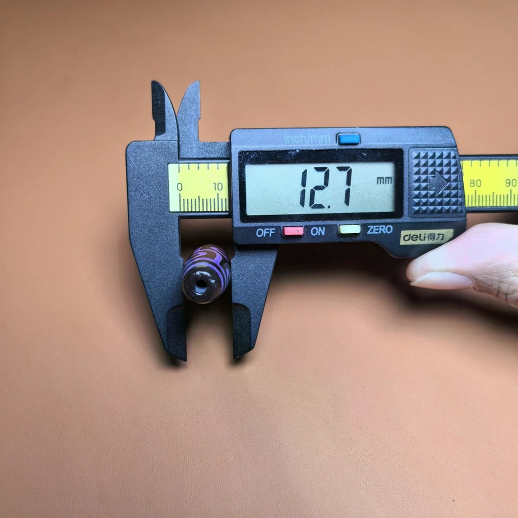 Tím Chín Mắt Dzi Hạt Bao Bột Giấy Thời Tiết Handmade Guru Rinpoche Dzi Hạt 48MM Phật Hạt