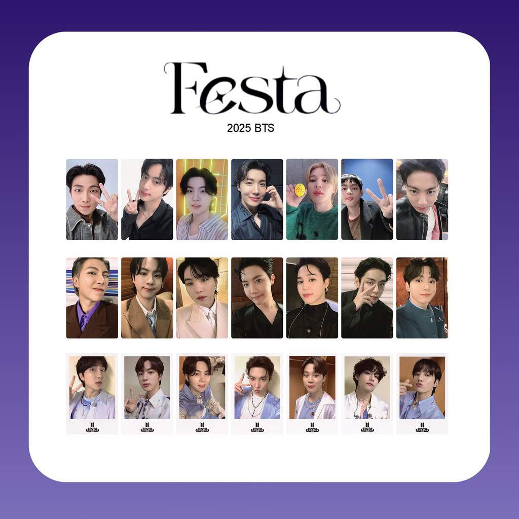 Kpop Idol BTS JIMIN JUNGKOOK JIN 2025 Festa Thẻ Mini Ngoại Tuyến Trọn Bộ Thẻ Bộ Sưu Tập