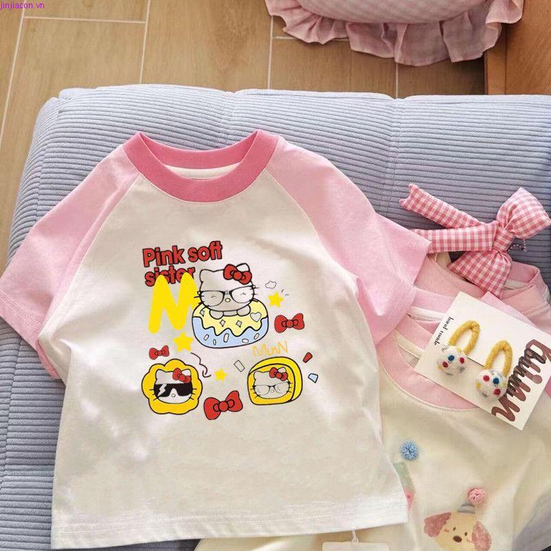 Levents® x Hello Kitty | Áo Thun Regular Icon Raglan Regular Tee/ White 100% Cotton Unisex T-shirt