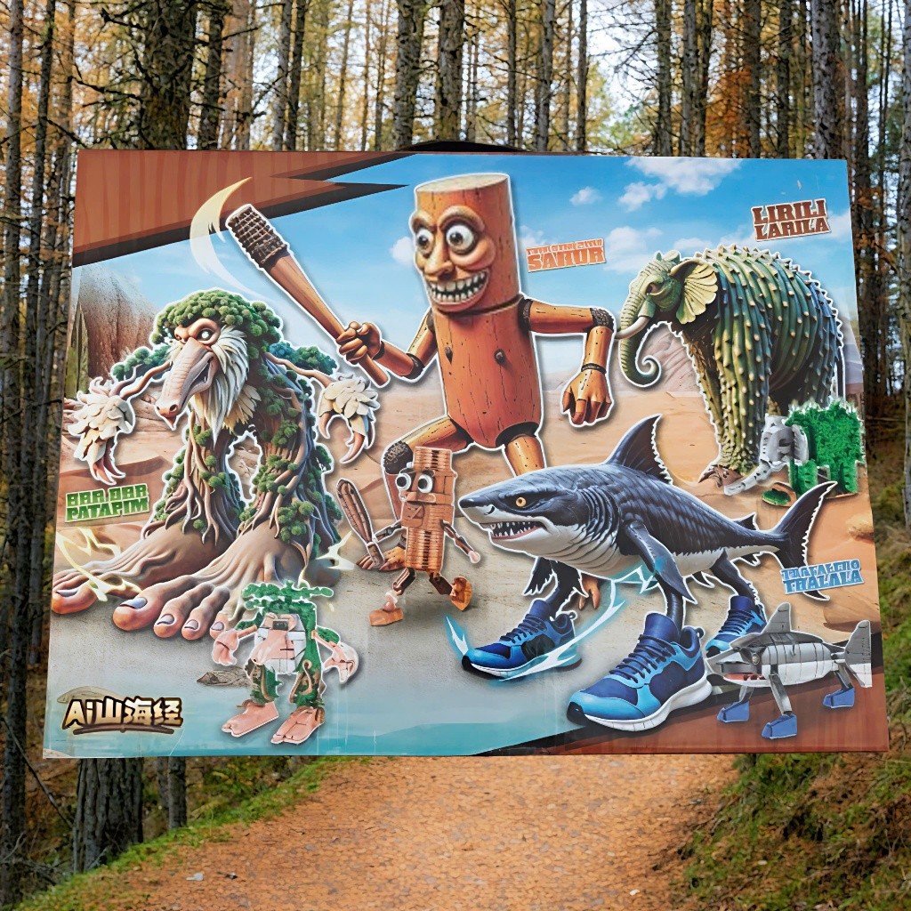 Bộ lắp ghép hình TUNG TUNG, TRALALERO TRALALA, LIRILI LARILA, BRR BRR PATAPIM vui nhộn.