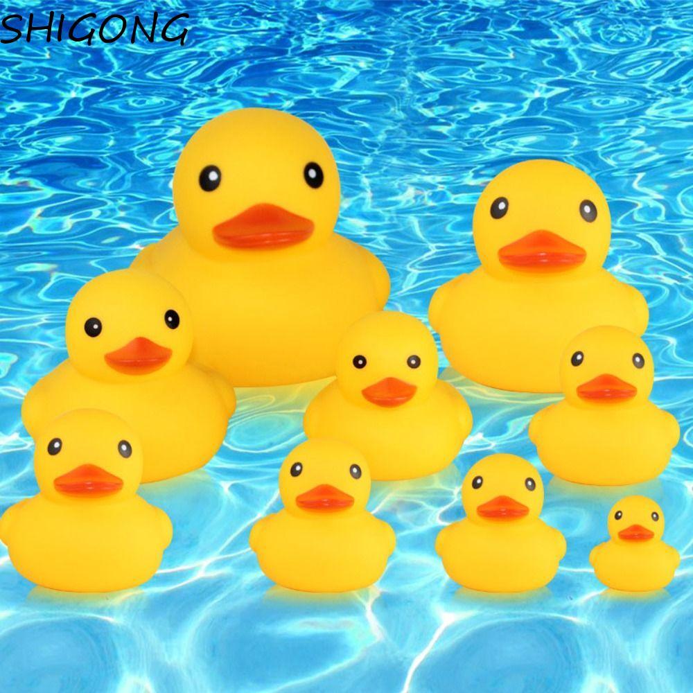 SHIGONG Vịt Vàng Đồ Chơi Tắm Cho Bé, Vịt Phao Vịt Vàng Có Bóp Âm Thanh Đồ Chơi Tắm, Đồ Chơi Nước Mềm