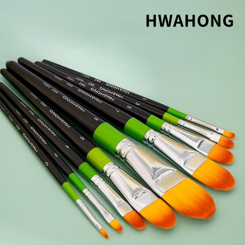 HWAHONG Bộ cọ trang điểm Chi tiết cọ Cọ môi Cọ kẻ mắt Cọ che khuyết điểm