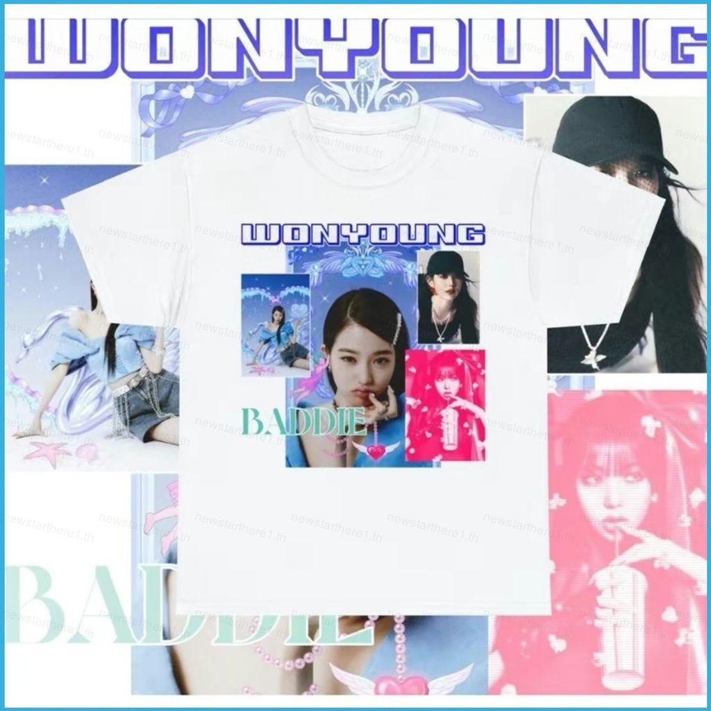 NS1 IVE KPOP Jang Wonyoung Áo thun ngắn tay đẹp mùa hè SN1