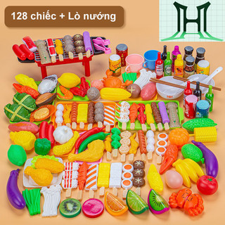 Nhà Bếp Mini, Đồ Chơi Thịt Nướng Bộ Trẻ Em Nấu Ăn Mô Phỏng Thực Phẩm Đa Bộ Quà Tặng Cho Trẻ Em