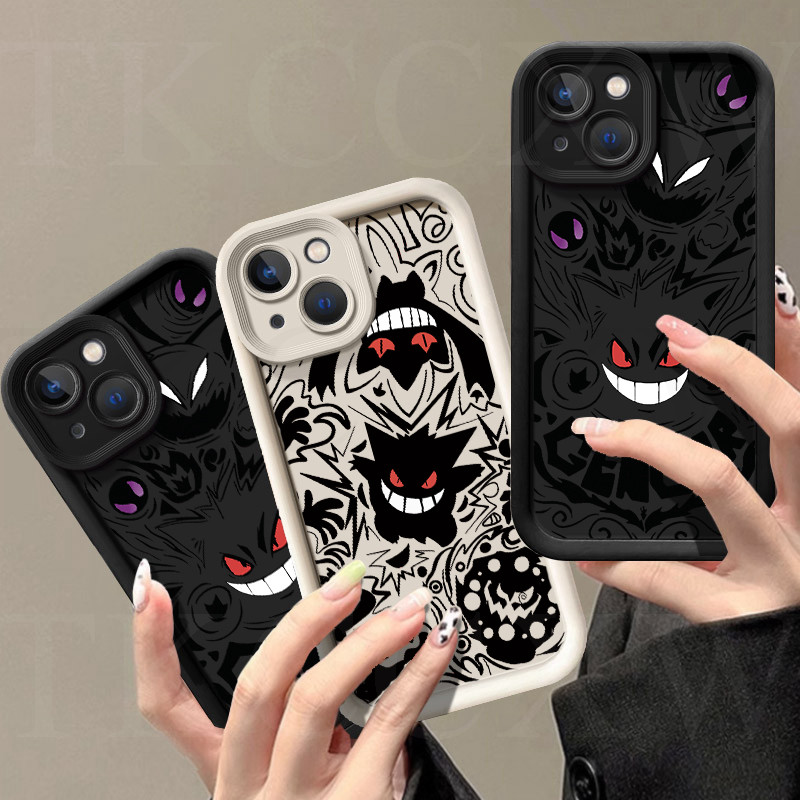 Phim Hoạt Hình Graffiti Gengar Ốp Lưng Điện Thoại Tecno Spark GO 2 1 40 POVA 7 30C Anime Pokemon Mắt
