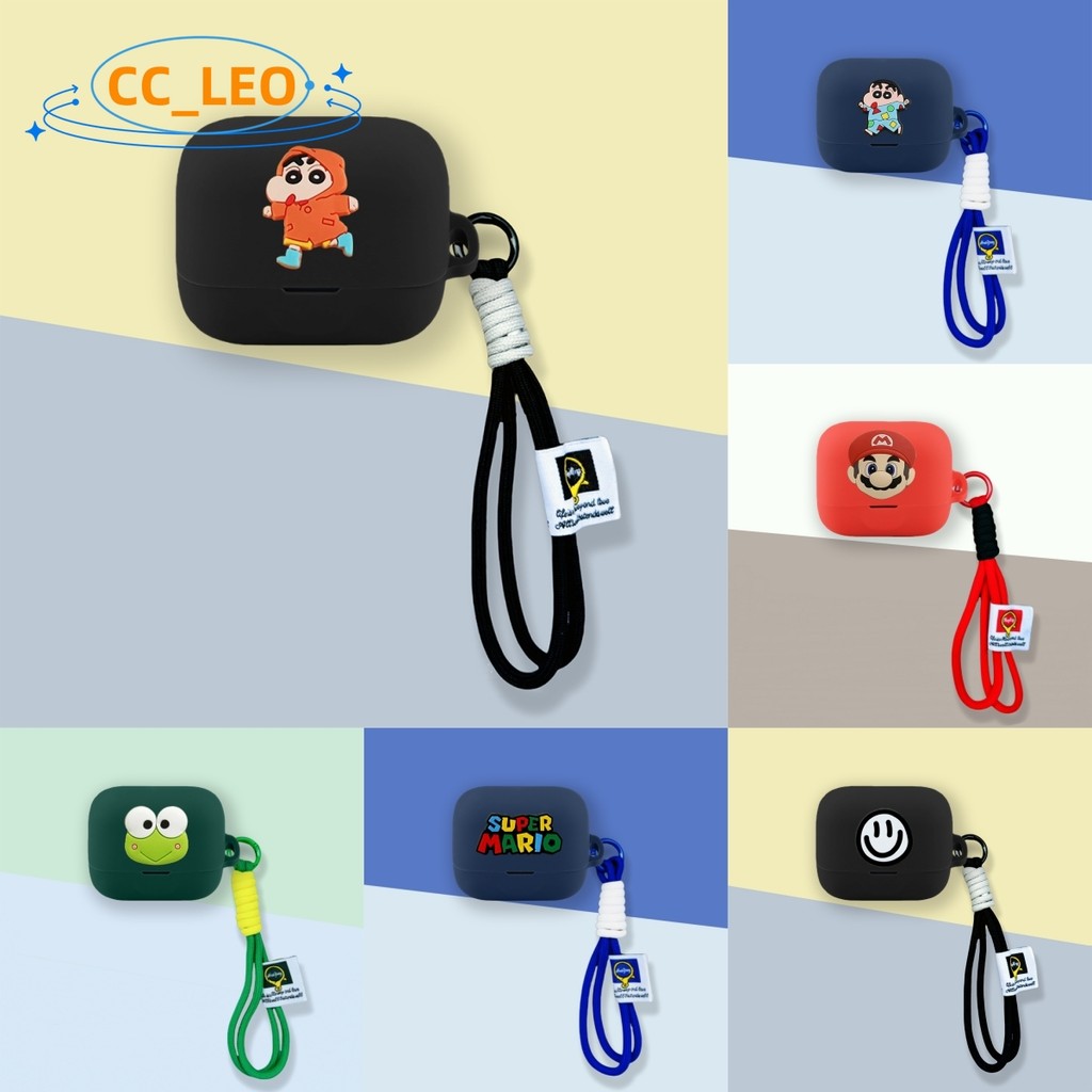 for EarFun Air Pro 4+ Case Cute Snoopy Mario Lanyard Pendant EarFun Air Pro 4 Plus Silicone Soft Cas