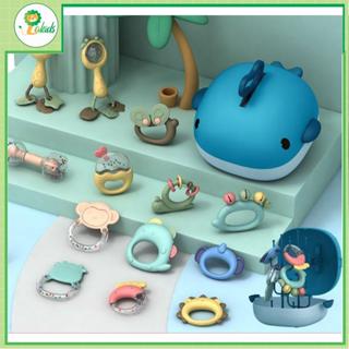 Bộ đồ chơi xúc xắc gặm nướu cho bé LAKIDS siêu cao cấp cho hộp đựng hình cá heo