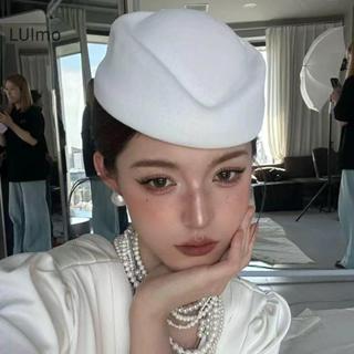 LUImo Mũ Nồi Mũ Hãng Hàng Không Tiếp Viên Hàng Không Tiếp Viên Hàng Không Vintage Mũ Phẳng Trên Mũ Phụ Kiện Tóc SBS