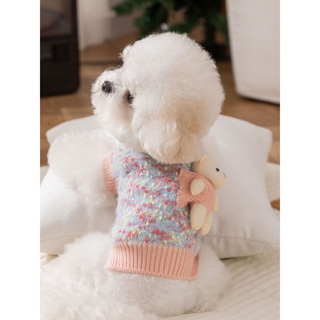 Áo Len Búp Bê Chó Con Quần Áo Mùa Đông Bichon Teddy Schnauzer Thú Cưng Chó Con Nhỏ Mùa Đông Dày Quần