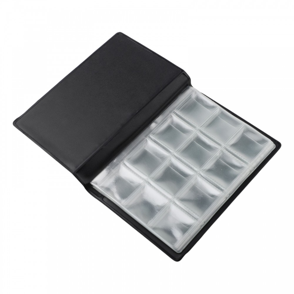 [NISO]Black PVC Coin Album 10 for Pages 120 Pockets for Coin Medal and Token Storage