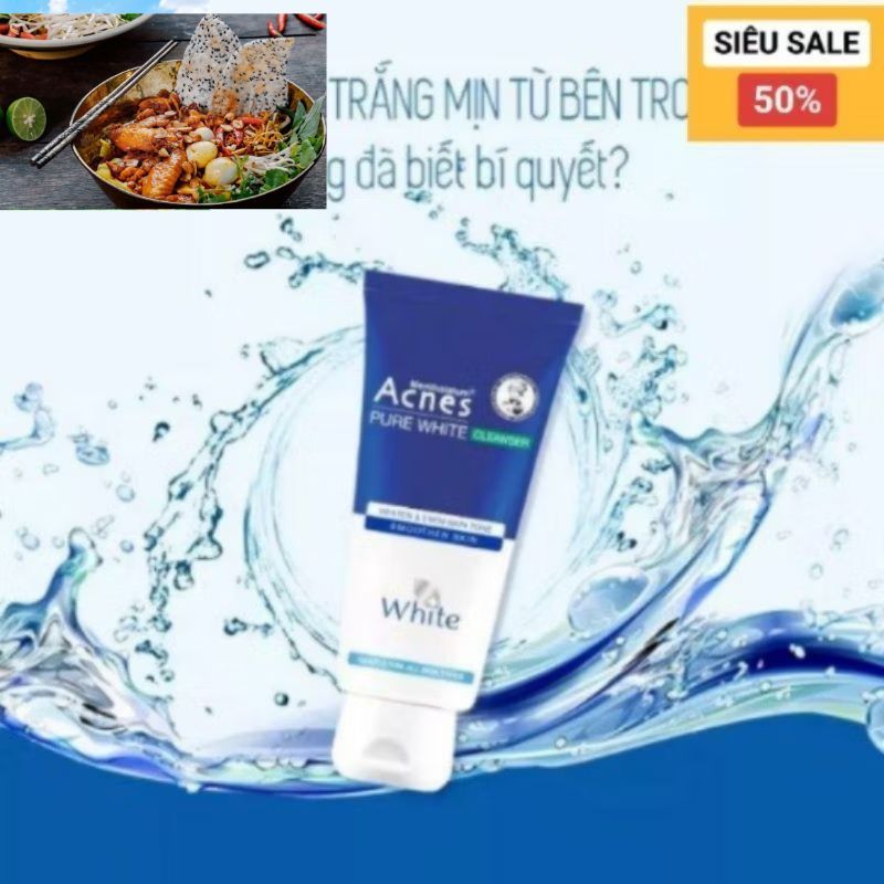 Sữa rửa mặt Acnes dưỡng trắng da 25 gr DATE CẮT COMBO (5 TUÝP) - sữa rửa mặt Acnes pure white