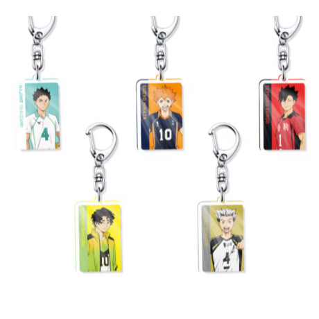 Móc khóa acrylic Anime Haikyuu – nhân vật Shoyo Hinata, Tobio Kageyama, Kei Tsukishima, Hajime Iwaiz