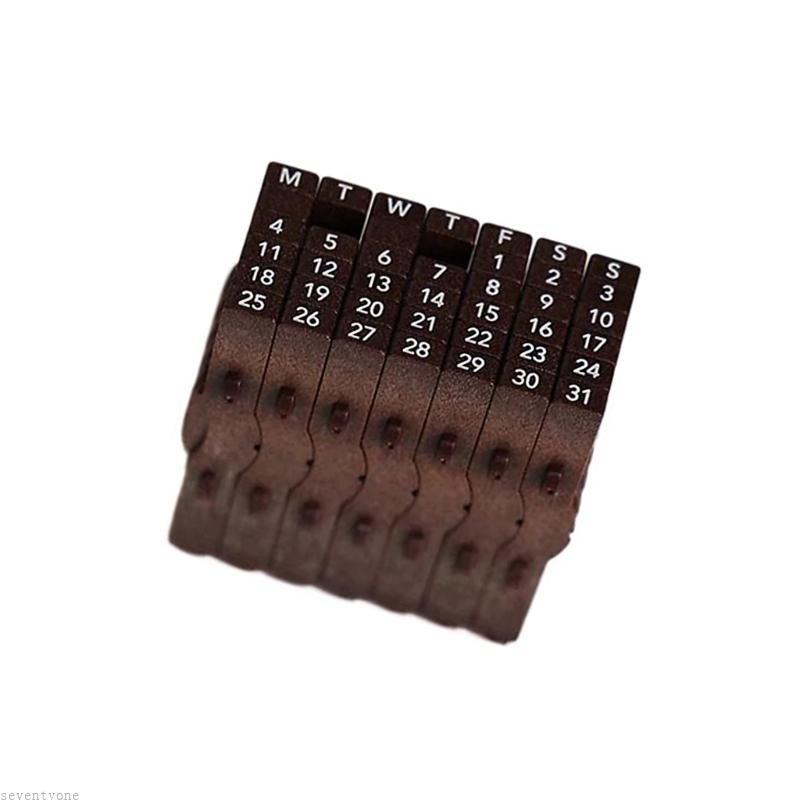 Calendar Date Stamp with Easy Roll Date Adjustment for Office Organization