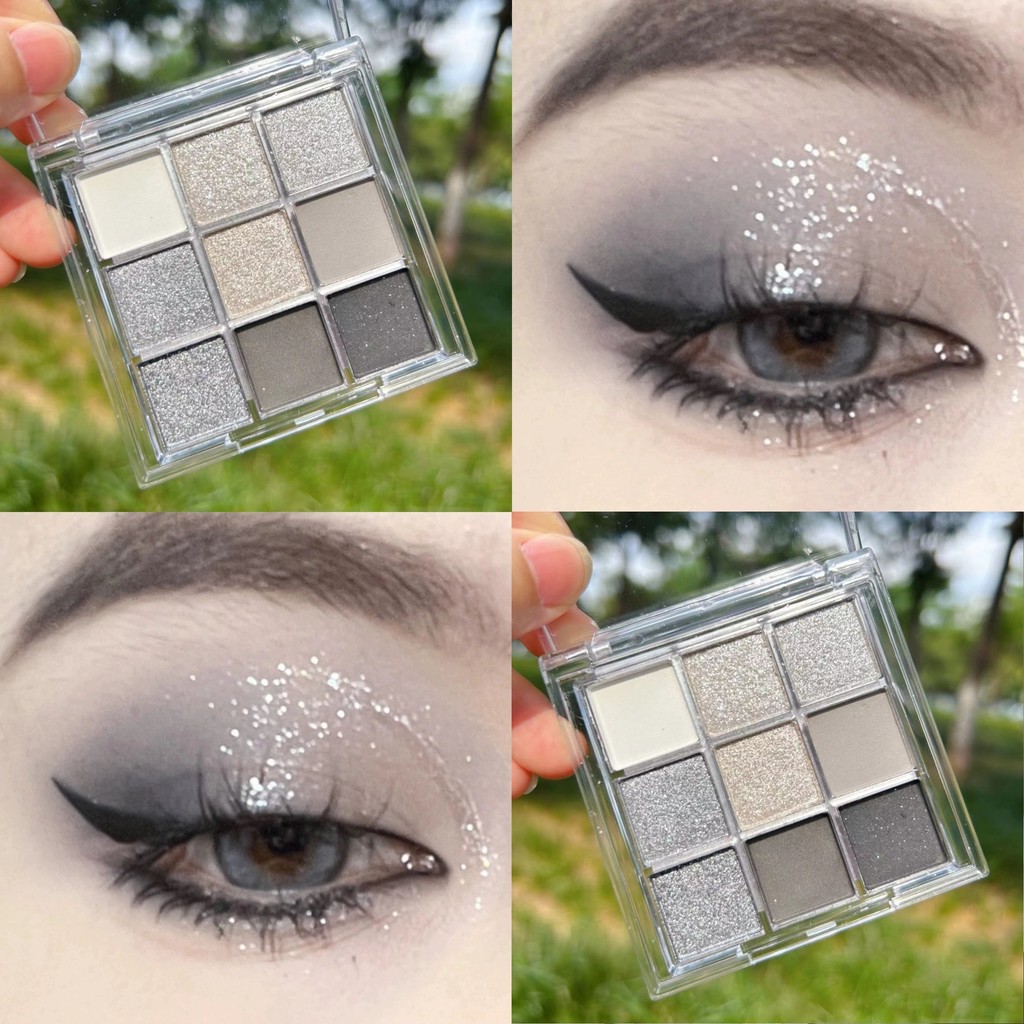 Bảng phấn mắt JADED Chín màu Smoky Pearlescent Matte Eyeshadow