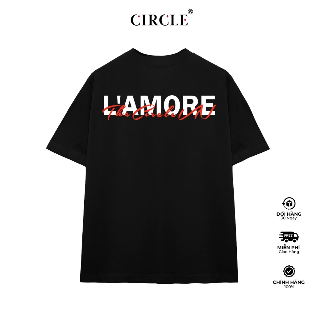 Áo Thun Circle -  L’AMORE PASSION SIGNATURE Cotton Cao Cấp Form Rộng - THE CIRCLE VN