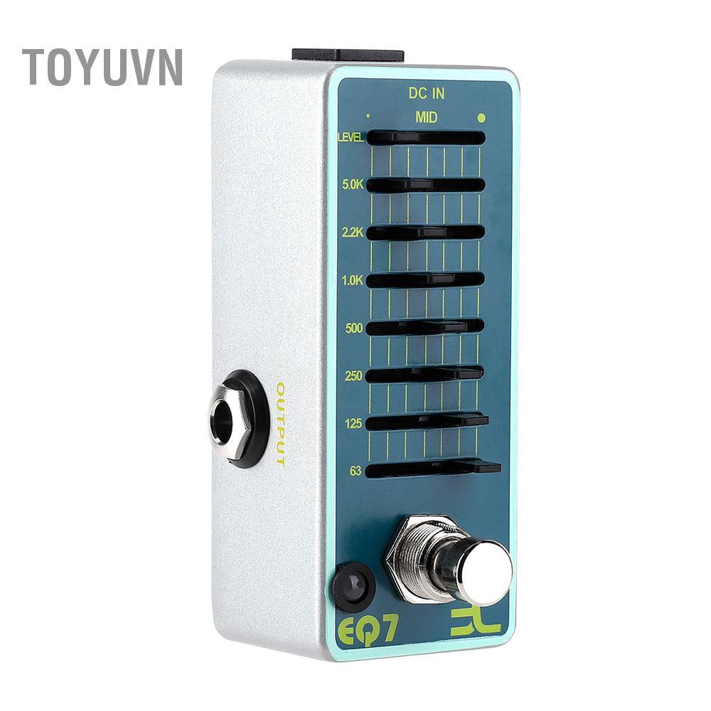 toyuvn Btuty EQ7 Guitar Equalizer Effect Pedal 7-Band EQ Vỏ kim loại hoàn toàn True Bypass