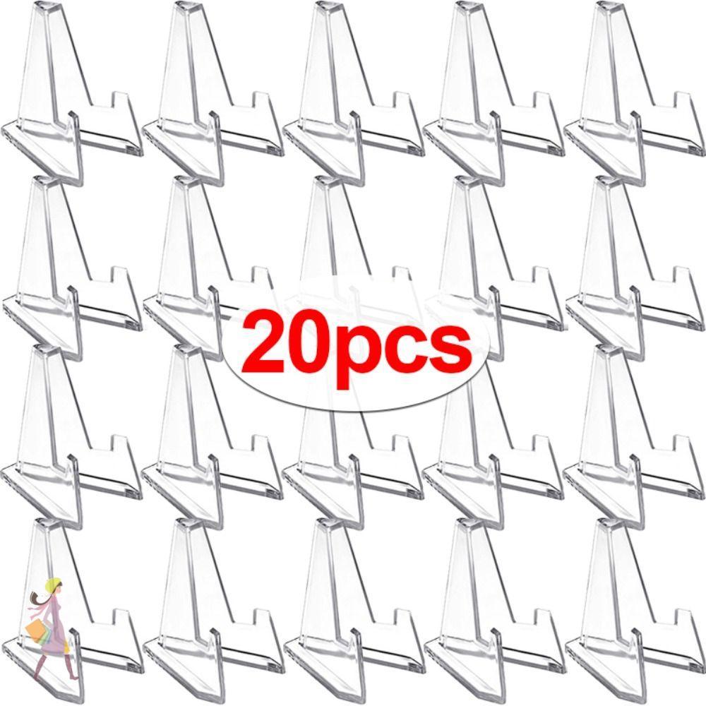 ANNICE Acrylic Coin Display Stand Holder, Capsule Support Storage Small Easel Rack, Mini Triangle Đa