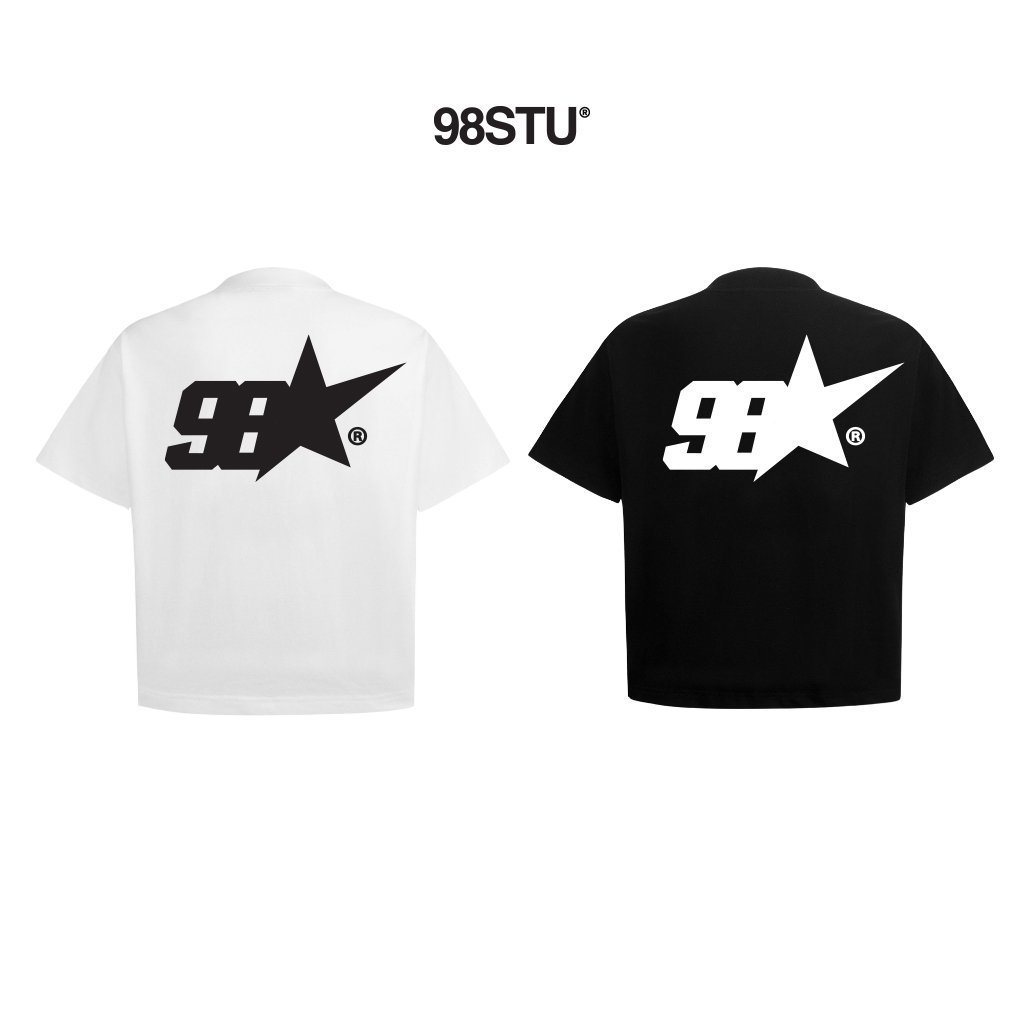 Áo thun unisex nam nữ Star 98stu vintage 100% cotton 250gsm bo cổ dày dặn