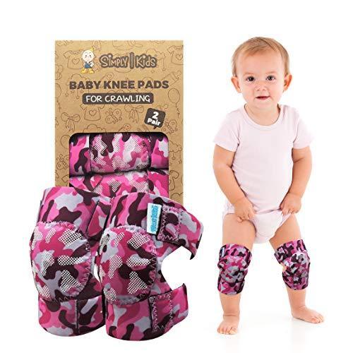 Miếng đệm đầu gối cho bé Simply Kids để bò (2 cặp) Rodilleras Para Bebe, được chứng nhận CPSIA - Bảo