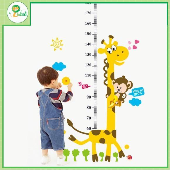 Decal dán tường đo chiều cao cho bé Lakids