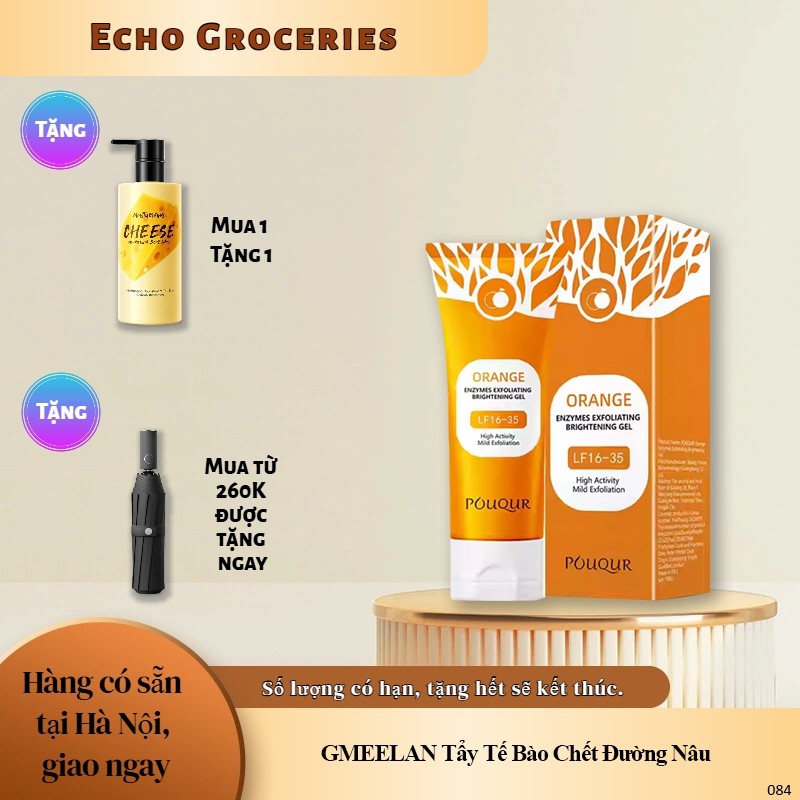 Gel Tẩy Tế Bào Chết Enzyme Cam 100g - Làm Sạch Sâu, Loại Bỏ Mụn Ẩn & Da Chết, Dịu Nhẹ Cho Da Mặt