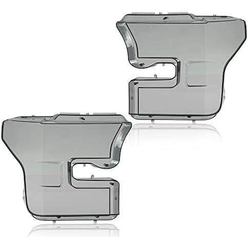 Đèn pha CROSSDESIGN Vỏ khói bên trái & bên phải Tương thích với Ford F150 2015 2016 2017 FO2502335, 