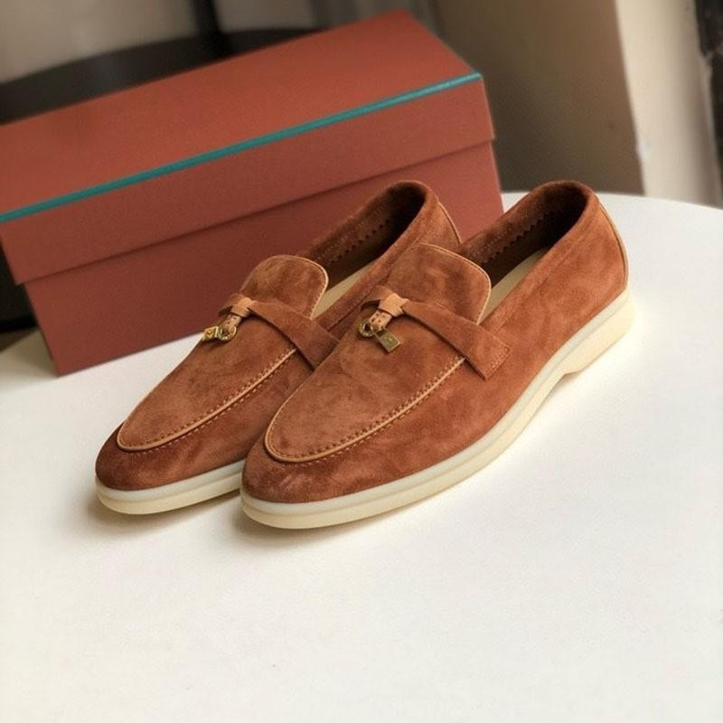 Loafers LP, Phiên bản cao cấp dành cho nữ, Dép tua rua, Da mềm, Giày đế bằng mỏng thông thường, Pian