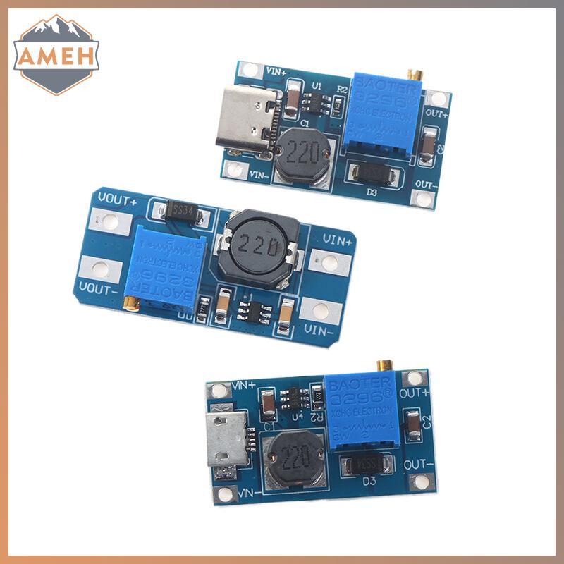 Technicolorepic 1 MT3608 Mô-đun bước lên có thể điều chỉnh Bộ điều chỉnh điện áp Micro USB Type-c Cắ