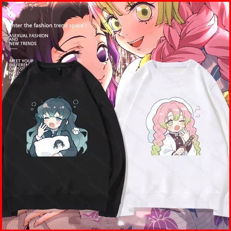 GC1 Demon Slayer Kanroji Mitsuri Anime Áo Unisex Dài Tay Top GC1