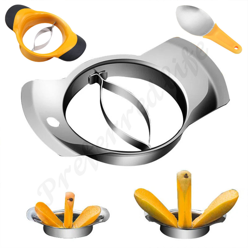 Máy thái xoài bằng thép không gỉ, máy gọt vỏ xoài bằng thép không gỉ, máy thái và máy cắt trái cây, 