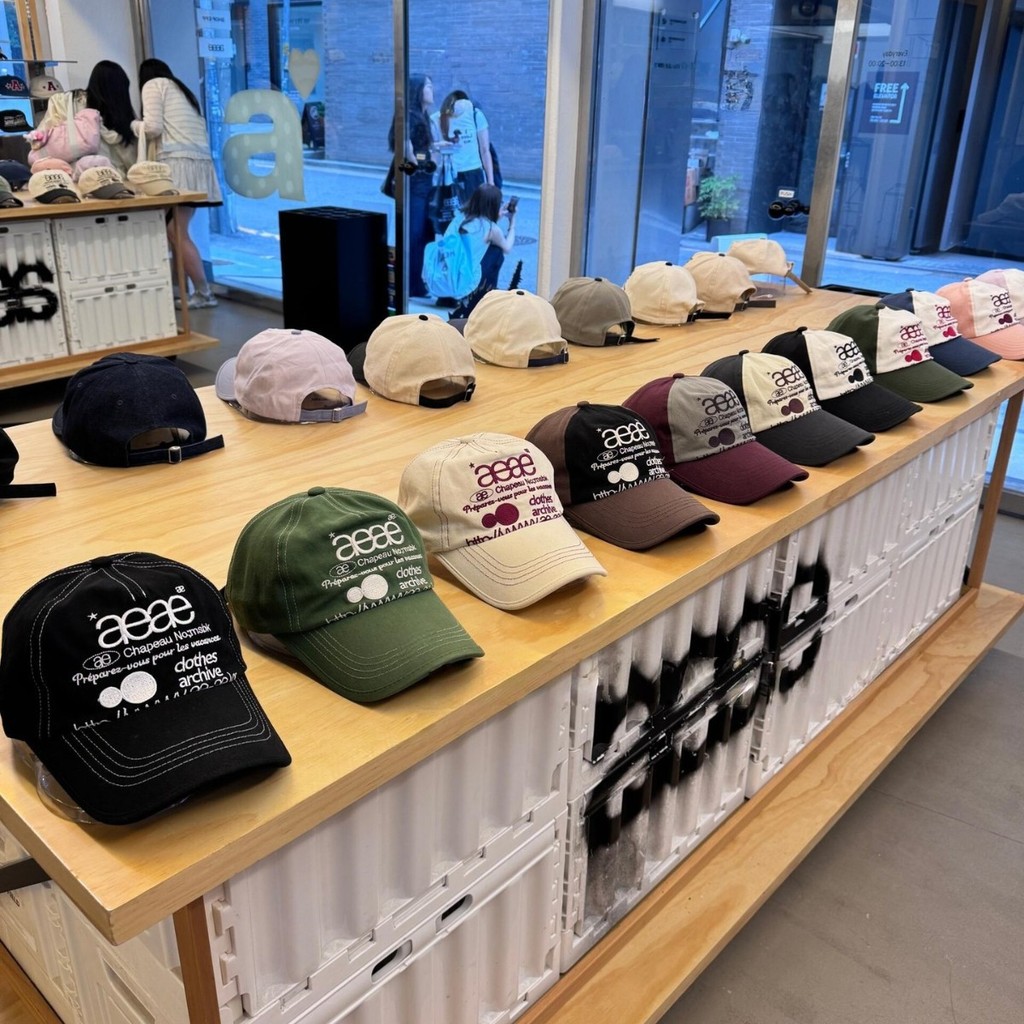 AEAE CollectionSouth Korea Trendy Brand Camouflage Letter Embroidered Baseball Cap ins Unique Style 