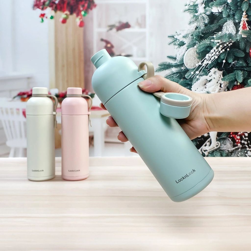 Bình giữ nhiệt Lock&Lock LHC4267 3 màu Belt Bottle 490ml - Hàng Chính Hãng