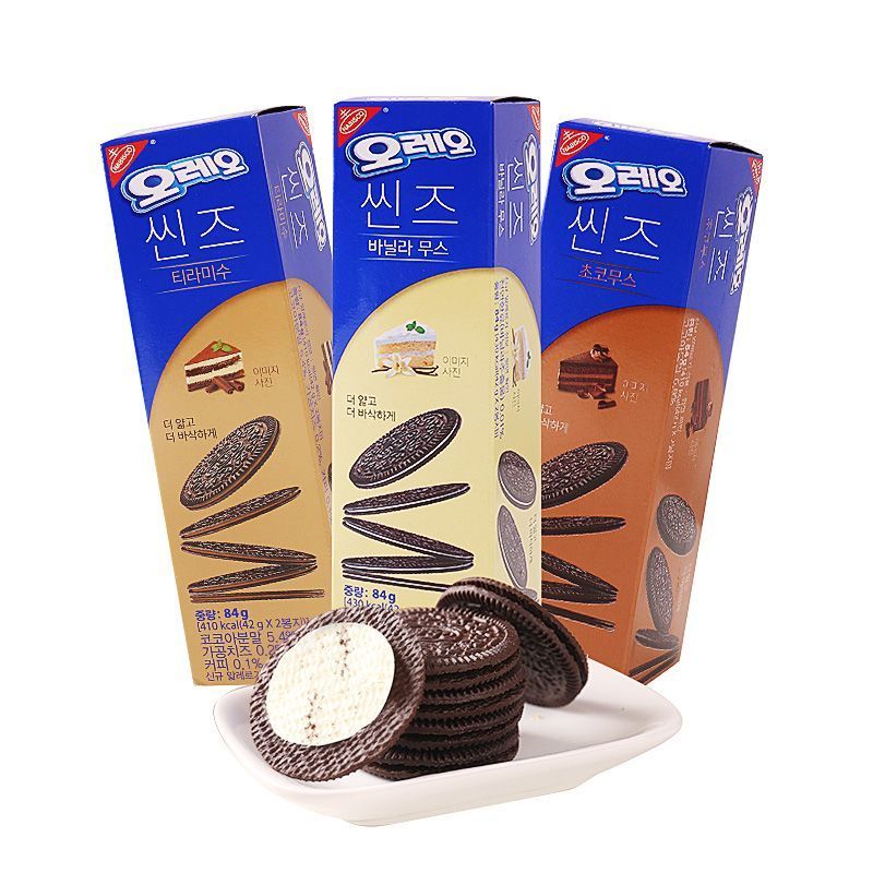 Bánh quy bánh sandwich OREO nhập khẩu Hàn Quốc Đồ ăn nhẹ thông thường Đồ ăn nhẹ Hàn Quốc Rơm OREO bá