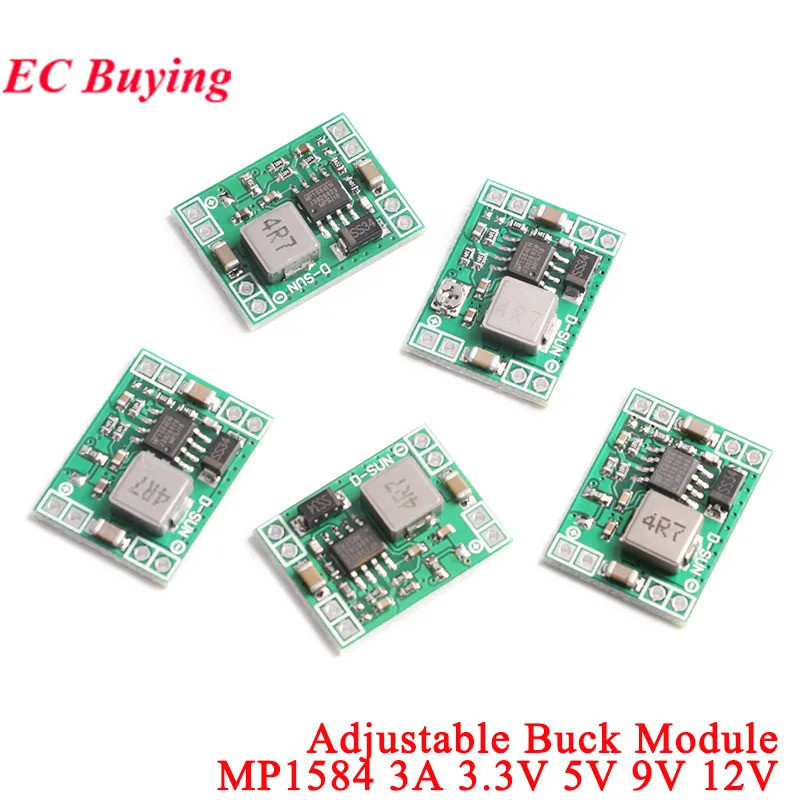 EC buying 5 Cái / 1 Cái Siêu Nhỏ DC-DC MP1584 3A 3.3V 5V 9V 12V Có Thể Điều Chỉnh Buck Bước Xuống Bộ