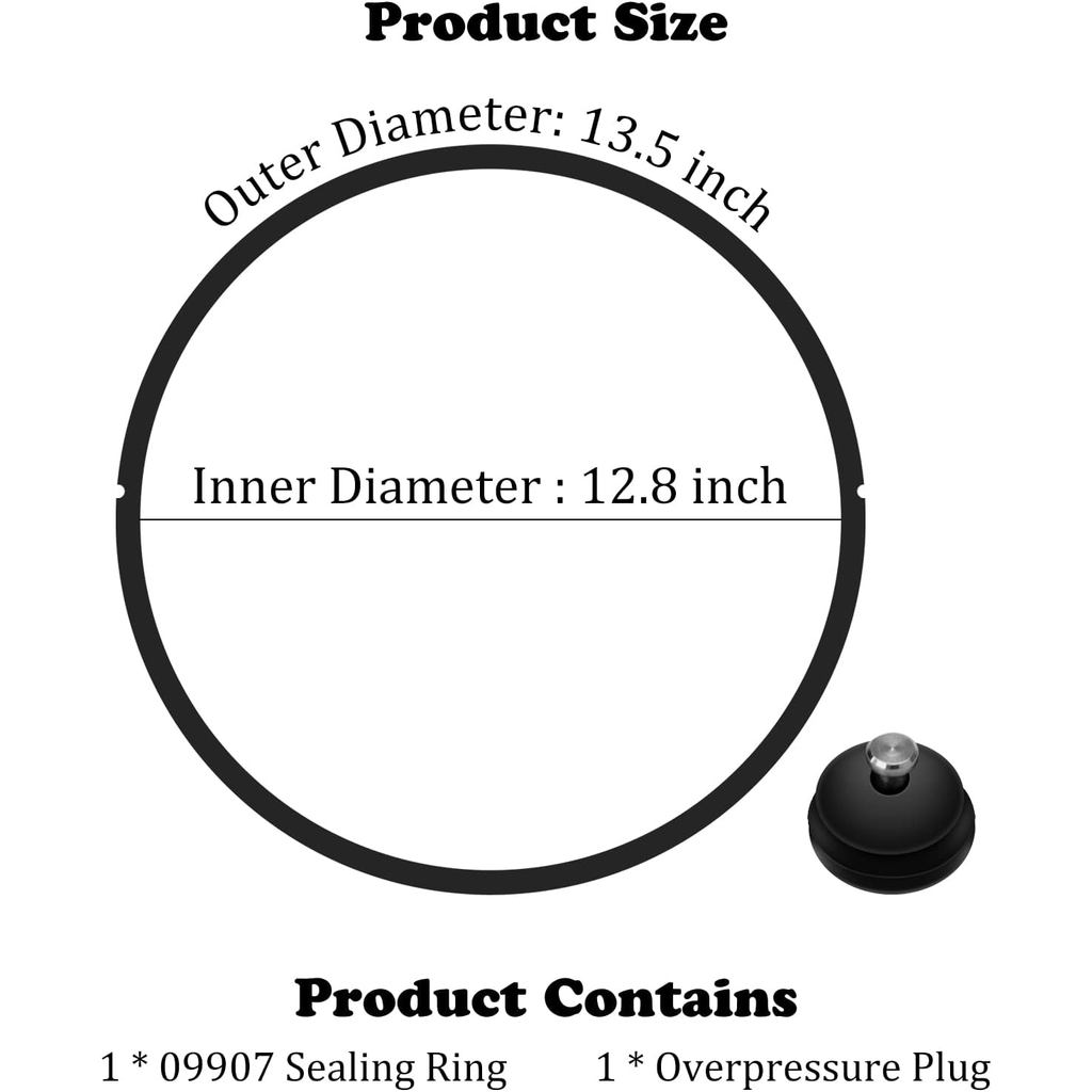 09907 Vòng niêm phong hộp áp suất & Lỗ thông hơi tự động cho nồi áp suất Presto trong hộp CA16, CA16