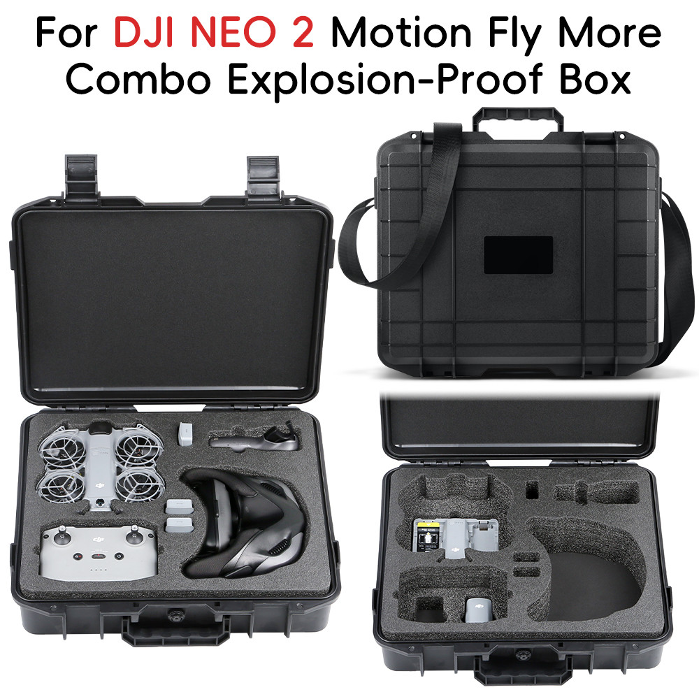 Dành cho DJI NEO 2 Motion Fly More Combo Hộp chống cháy nổ Hộp lưu trữ N3 Tương thích với RCN3 Hộp đ