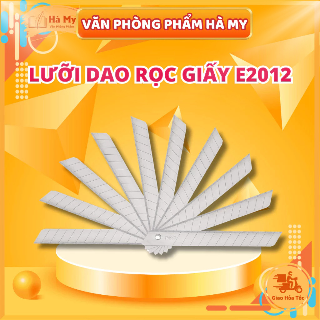 Combo 2 Hộp 20 Lưỡi dao rọc giấy nhỏ deli E2012 Hợp kim thép SK5