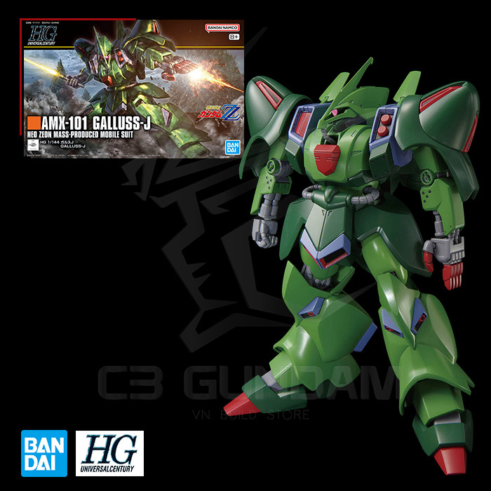 [BANDAI] MÔ HÌNH HG 262 1/144 AMX-101 Galluss-J HGUC  C3 GUNDAM
