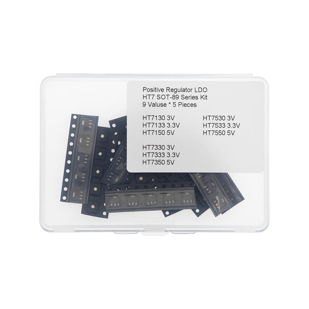 9 Giá trị * 5 Miếng SOT-89 Bộ điều chỉnh điện áp cao LDO công suất thấp ba đầu HT7130 HT7133 HT7150 