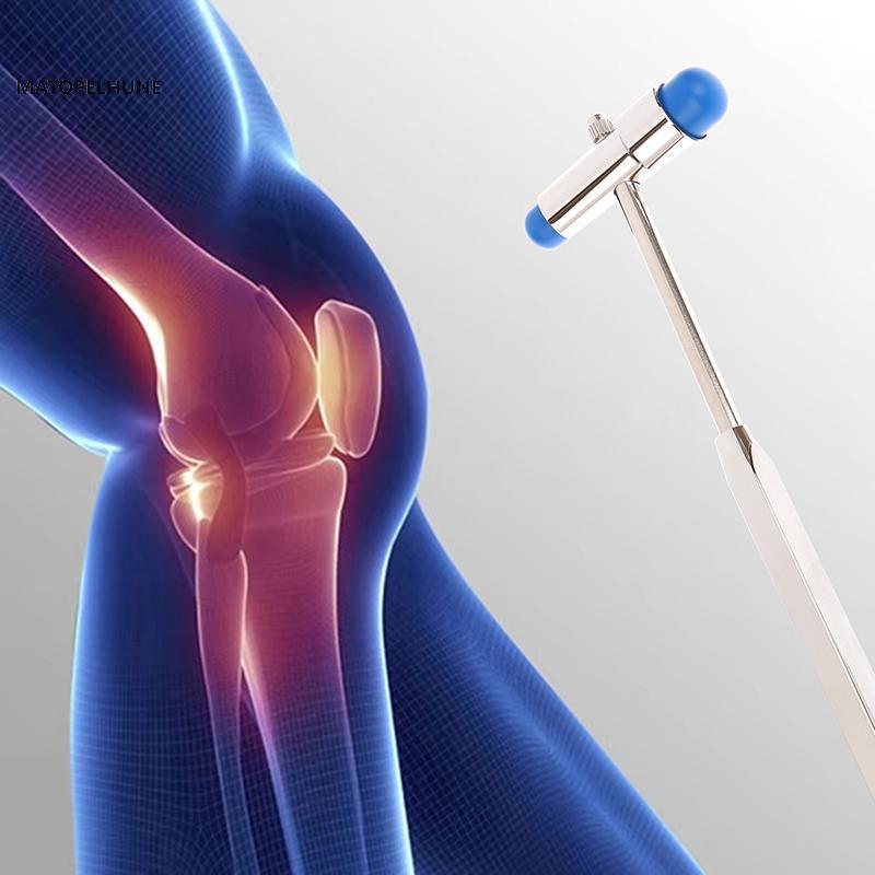 MATQPELHUNE 1 Chiếc Máy Mát Xa Thần Kinh Hai Đầu Búa Đa Năng Bộ Gõ Chẩn Đoán Phản Xạ Bộ Gõ Búa Phản 