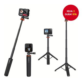  Chân máy Selfie có thể mở rộng VRIG TP-08 cho phụ kiện GoPro Insta360 X3 cho GoPro Max Hero 10 9 8 7 6 5 4 DJI Osmo Action Insta 360 One R và hơn thế nữa Camera hành động  20.1 ''  Đen 