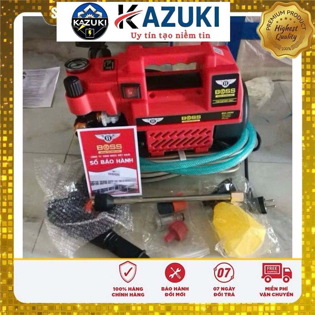 [Rẻ Vô Địch] Máy Rửa Xe BOSS JAPAN 3500W CÓ CHỈNH ÁP MẪU MỚI 2024 BẢO HÀNH 24 THÁNG CHÍNH HÃNG