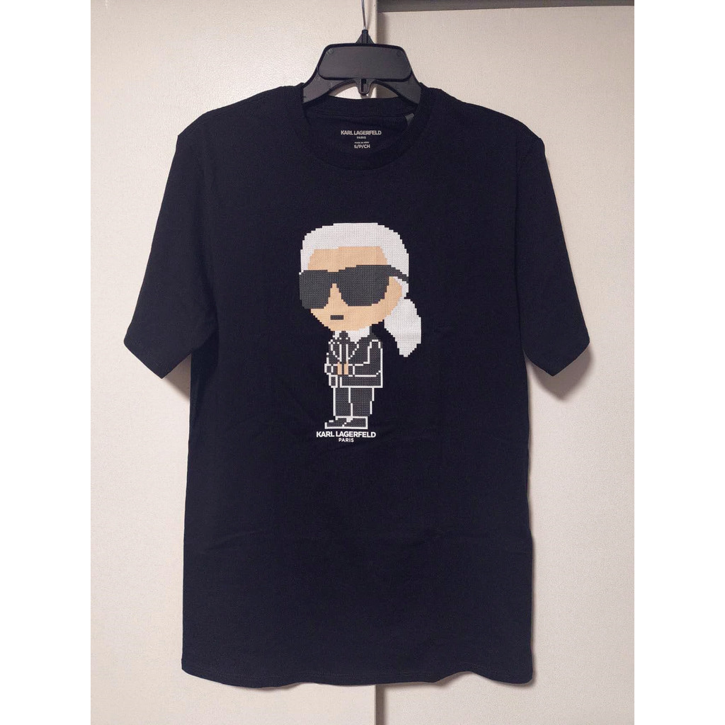 Karlagerfel 'd Unisex Galeries Lafayette Áo thun cổ tròn mềm mại và thoải mái 100% Cotton nguyên chấ